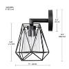 Globe Electric Sansa 1-Light 11.9" Metal Indoor Outdoor Wall Sconce Black - 3 of 4