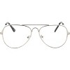 Kids Fake Aviator Eye Glasses Blue Light Blocking Anti Eyestrain Lens for Children's Non Prescription (Age 6-12) (Silver) - 2 of 4