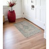 Gray and Green Medallion Non Skid Area Rug - 2 of 4