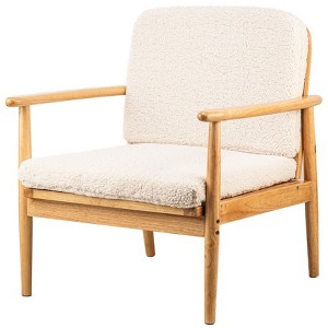 Nordlys Solid Wood and Fabric Lounge Chair Countryside Style Living Room - 1 of 4