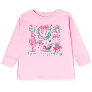 These Are A Few Of My Favorite Things Coquette - Toddler Long Sleeve Graphic Tee - 1 of 4