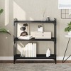 vidaXL Bookcase Storage Bookshelf Display Book Cabinet Black Engineered Wood - Black 31.5" 33.9" - 2 of 4