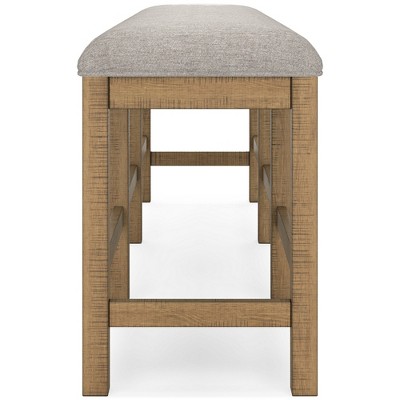 Havonplane 72" Light Brown Pine Counter Height Dining Bench
