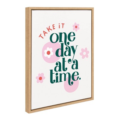 Take It One Day At A Time Motivational Canvas Print