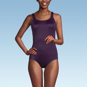 Lands' End Women's Tugless Low Leg One Piece Swimsuit - 1 of 4