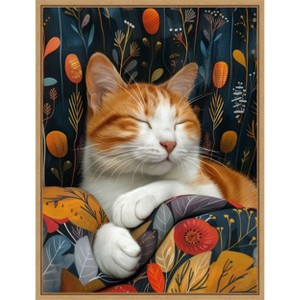 Amanti Art Kitty by Justyna Jaszke Framed Canvas Wall Art - 1 of 4