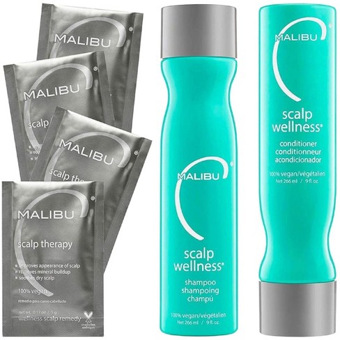 Malibu-C Scalp Wellness Collection - Soothing Shampoo and Conditioner Hair Care Set KIT with Scalp Remedy Packets Included - image 1 of 3