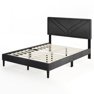 Tangkula Twin / Full / Queen Size Bed Frame w/ Tufted Headboard & Wooden Slats Easy Assembly - 1 of 4
