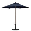 9' x 9' Round Wood Grain Steel Patio Umbrella Navy Blue - Astella: Water-Resistant, Push-Up, No Assembly Required - 2 of 4