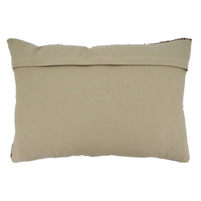 Multicolor Corded Design Down-Filled Throw Pillow