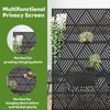 PexFix 72" x 47" Metal Privacy Screen Outdoor Freestanding Decorative Privacy Screen for Patio Deck Balcony Garden with Stable Base Triangular Black - 3 of 4