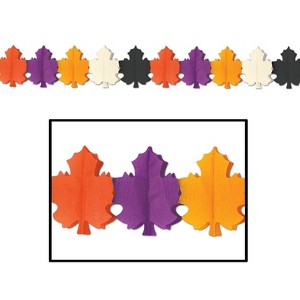 Beistle Designer Fall Leaf Garland, 9" x 12', (3/Pkg) Multicolored - 1 of 1