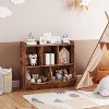 Kids Toy Storage Organizer with 5-Section Cubby Bookshelf, Wooden Cabinet for Playroom & Nursery - 4 of 4