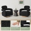 WestinTrends Alexandria Mid-Century Modern Faux Shearling Swivel Barrel Accent Chair - 4 of 4