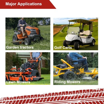 Garvee 20x8.00-8 Lawn Mower Tire, 20x8-8 Tractor Turf Tire, 20x8x8 Garden Tractor Riding Mower Tires, Set of 2