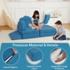 Nasitip 11pcs Modular Kids Play Couch,Sectional Sofa Floor Toddler Couch, Convertible Foam Floor Sofa,Lake Blue - 2 of 4