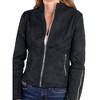 Women's Suede Cropped Moto Jacket - Coalition LA - 3 of 3