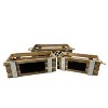 Essential Decor & Beyond 3-Piece Set Natural Wooden Crate Storage with Chalk Board and Rope Handle - 2 of 4