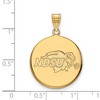 Black Bow Jewelry 10k Yellow Gold North Dakota State Bison NCAA Large Pendant - 2 of 3