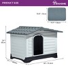 Durable Plastic Portable Dog House ¨C Weatherproof, Easy to Assemble, Indoor/Outdoor Shelter for Small Pets - 4 of 4