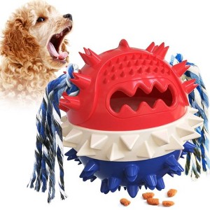 Cesicia Pet Supplies Vocal Dog Toy Leaking Food Ball, Yellow&Blue - 1 of 4