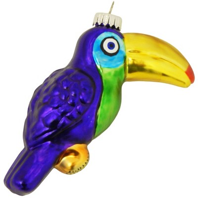 Christmas by Krebs 6" Blue and Vibrantly Colored Toucan Christmas Ornament