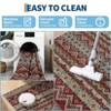 Washable Rug Vintage Geometric Living Room Rug with Non Slip TPR Backing, Soft Non Shedding Indoor Carpet - 3 of 4