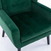 NicBex Modern Soft Accent Chair Wood Frame Ergonomics Lounge Chair Modern Reading Chair Comfy Chair for Living Room, Blue - 2 of 4