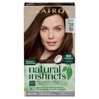 Natural Instincts Clairol Demi-Permanent Hair Color Cream Kit - 5W Medium Warm Brown, Cinnamon Stick