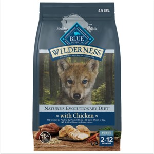 Blue Buffalo Wilderness High Protein Natural Puppy Dry Dog Food plus Wholesome Grains with Chicken - 4.5lbs - 1 of 4