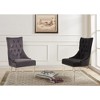Armen Living,Gobi Modern and Contemporary Tufted Dining Chair in Gray Velvet with Acrylic Legs - 3 of 3