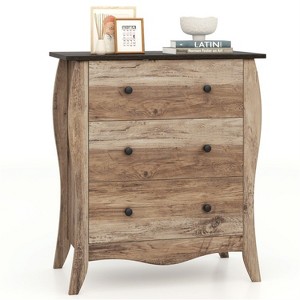 HDZNVF Dresser for Bedroom with 3 Folding Fabric Drawers and Anti-tipping Kit - 1 of 4