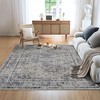 Washable Rug Distressed Vintage Medallion Rug with Non Slip Backing - 3 of 4