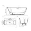 Cesicia 66 in-L x 29 in-W x 23 in-H Glossy White Freestanding Soaking Bathtub - 4 of 4