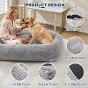 Human Dog Bed for Adult and Pets, No Assembly Required, Washable Fluffy Faux Fur, Orthopedic Dog Bed with Plump Pillow, Side Pocket, Strap-67x43x8 in - 4 of 4