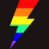Adult Design By Humans Rainbow Pride Flag Lightning Bolt By T-Shirt - 2 of 2