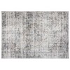 Washable Area Rug Vintage Distressed Living Room Rug Floral Print Indoor Low Pile Floor Cover for Home Office, Bedroom - 3 of 4