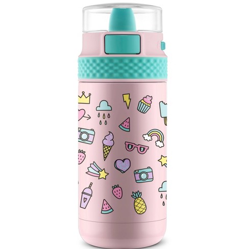 Ello 12oz Stainless Steel Ride Kids' Water Bottle Pink : Target