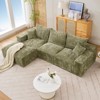 110'' Modular Sectional Sofa, L-Shaped Sofa with Deep Seats, Modern Convertible Chenille Couch with Ottomans,for Living Room, Bedroom - 4 of 4