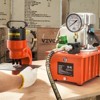 VEVOR Electric Hydraulic Pump, 10000 PSI 750W 110V 488 in³/8L Capacity, Single Acting Solenoid Valve, Electric Driven Hydraulic Pump, Orange - 2 of 4