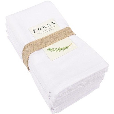 Kaf Home Chateau Easy-care Cloth Dinner Napkins - Set Of 12 Oversized (20 X  20 Inches) : Target