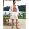 Men's Lightweight Robe Jackets Paisley Printed Bathrobes Open Front Long Cardigan with Pockets - 2 of 4