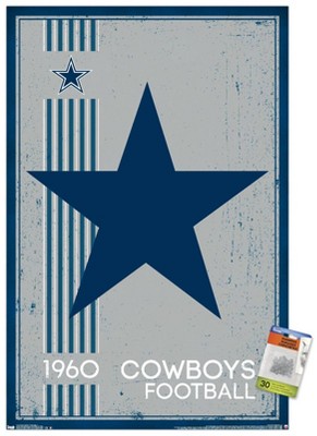 Trends International Nfl Dallas Cowboys - Retro Logo 14 Unframed Wall ...