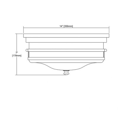 Transitional Seedy Glass & Satin Nickel 2-Light Flush Mount