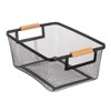Metal Wire Pantry Basket with Wood Handles - 2 of 4