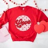 Simply Sage Market Women's Graphic Sweatshirt Retro Love Checkered Circle - 3 of 4