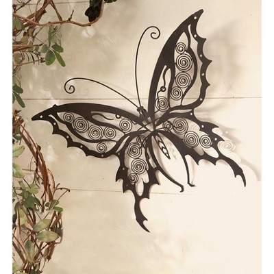 Wind & Weather Iron Butterfly Wall Sculpture