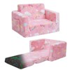 Inhand Kids Sofa, 2-in-1 Soft Toddler Couch Fold Out, Toddler Chair Comfy with Cute Designs, Convertible Sofa to Lounger for Girls and Boys - 2 of 4