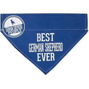 Pavilion Gift Company - Best German Shepherd - 12" x 8" Canvas Slip on Pet Bandana - Pet Apparel Accessories - 1 of 4