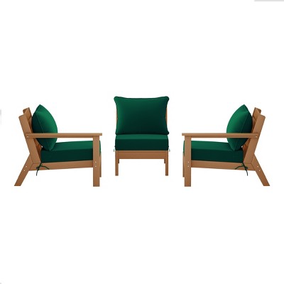 WestinTrends Avalon Outdoor Patio HDPE Sectional Sofa with Patio Cushions